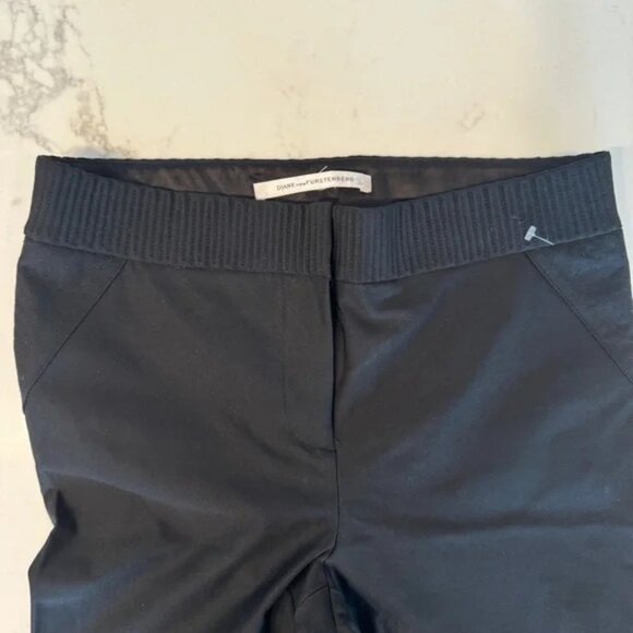 Diane von Furstenberg Women's Black Amour Skinny Pants - Size 2 - Picture 6 of 10
